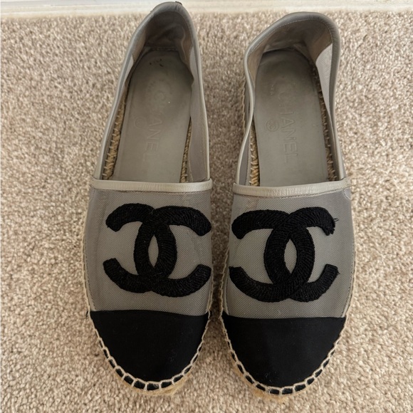 CHANEL Women's Espadrilles - Black and Gray - Picture 1 of 9